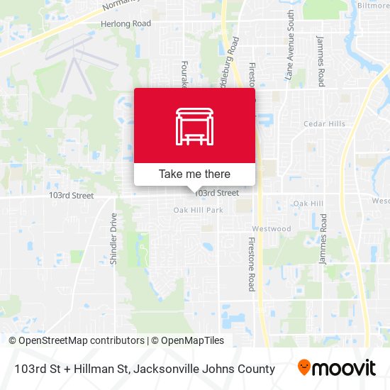 103rd St + Hillman St map