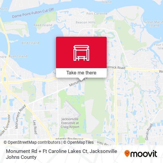 Monument Rd + Ft Caroline Lakes Ct map