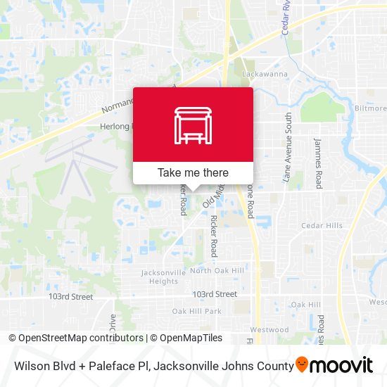 Wilson Blvd + Paleface Pl map