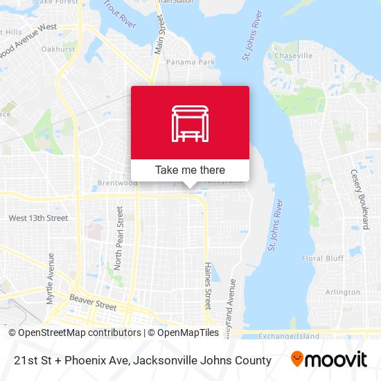 21st St + Phoenix Ave map