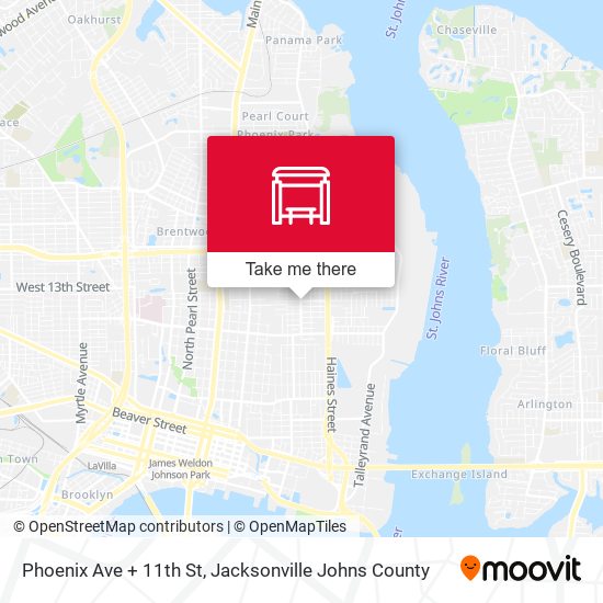 Mapa de Phoenix Ave + 11th St
