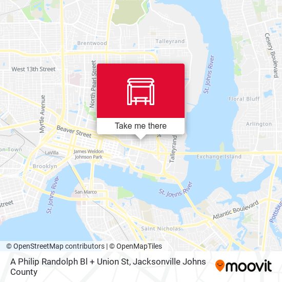 A Philip Randolph Bl + Union St map