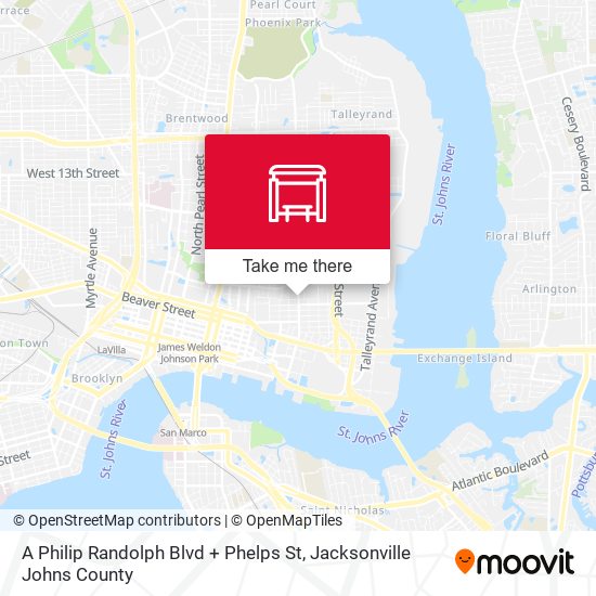 A Philip Randolph Blvd + Phelps St map