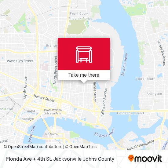 Florida Ave + 4th St map