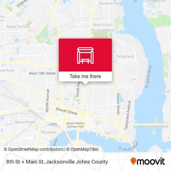 8th St + Main St map