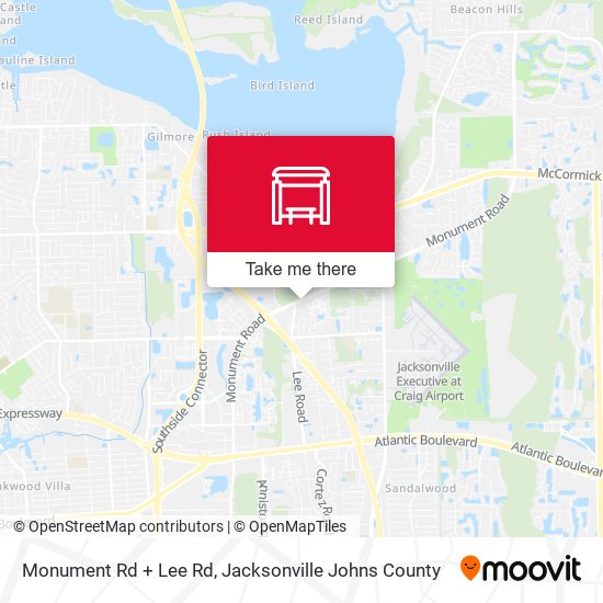 Monument Rd + Lee Rd map