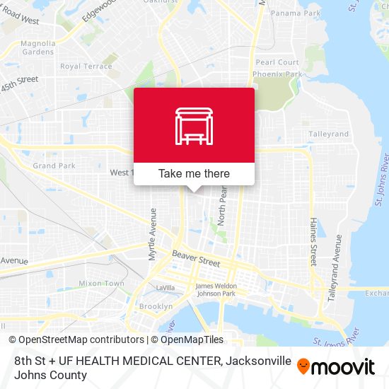 8th St + UF HEALTH MEDICAL CENTER map