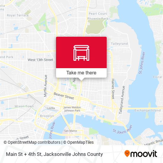 Mapa de Main St + 4th St