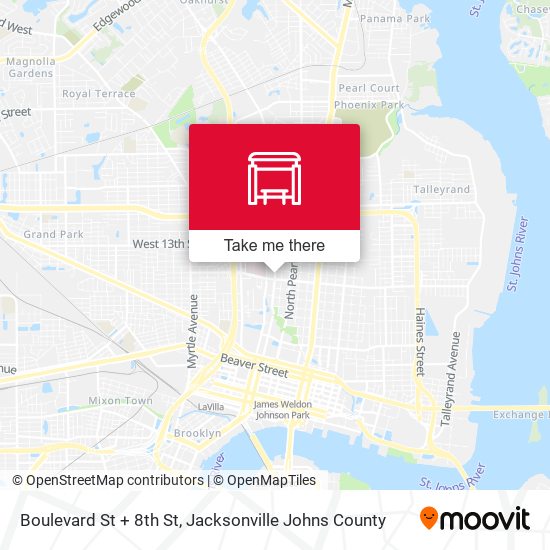 Boulevard St + 8th St map