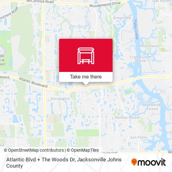 Atlantic Blvd + The Woods Dr map