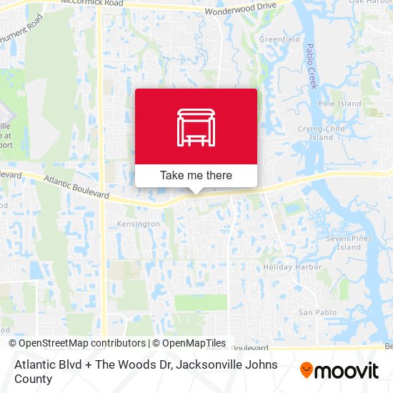 Mapa de Atlantic Blvd + The Woods Dr