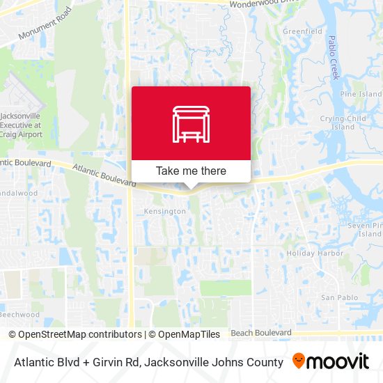 Mapa de Atlantic Blvd + Girvin Rd