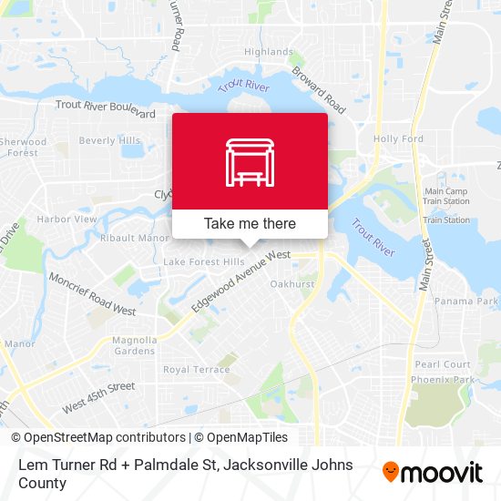 Lem Turner Rd + Palmdale St map