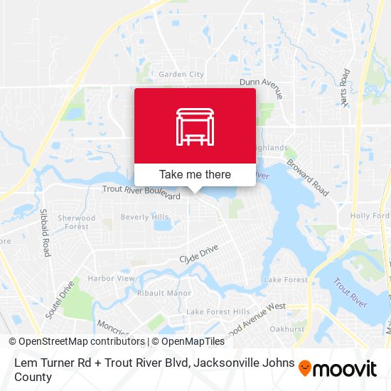 Lem Turner Rd + Trout River Blvd map