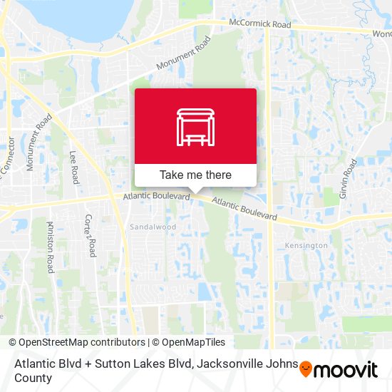 Atlantic Blvd + Sutton Lakes Blvd map
