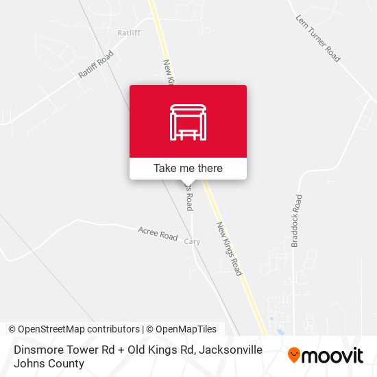 Dinsmore Tower Rd + Old Kings Rd map