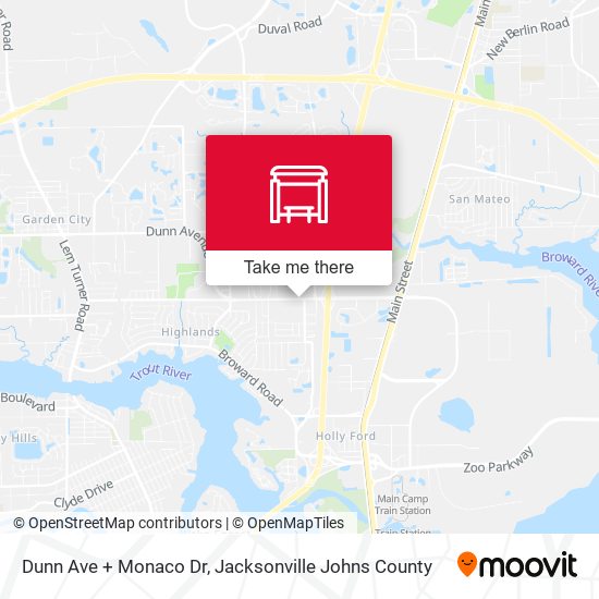 Dunn Ave + Monaco Dr map