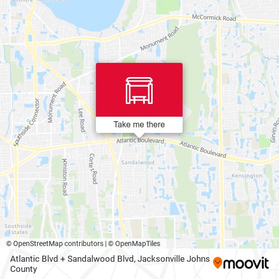 Atlantic Blvd + Sandalwood Blvd map