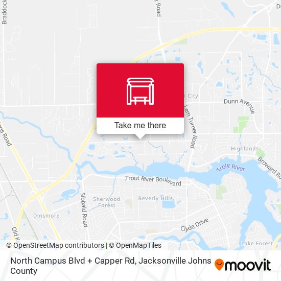 North Campus Blvd + Capper Rd map