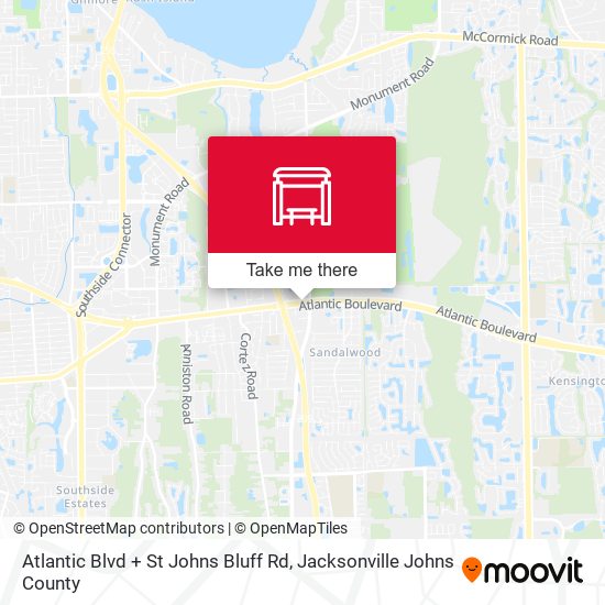 Mapa de Atlantic Blvd + St Johns Bluff Rd