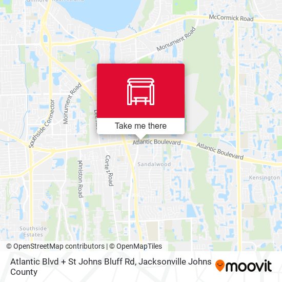 Atlantic Blvd + St Johns Bluff Rd map