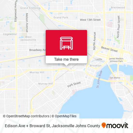 Edison Ave + Broward St map