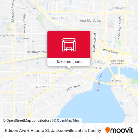 Edison Ave + Acosta St map