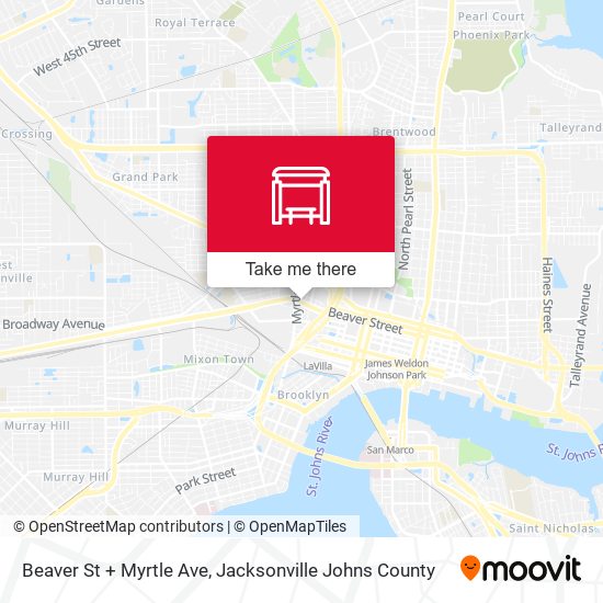 Mapa de Beaver St + Myrtle Ave