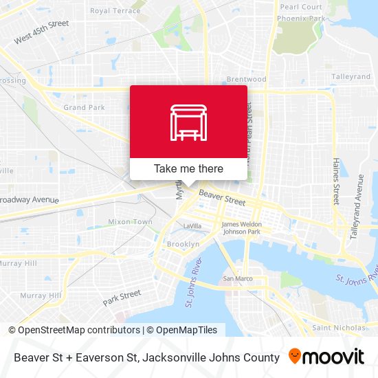 Beaver St + Eaverson St map