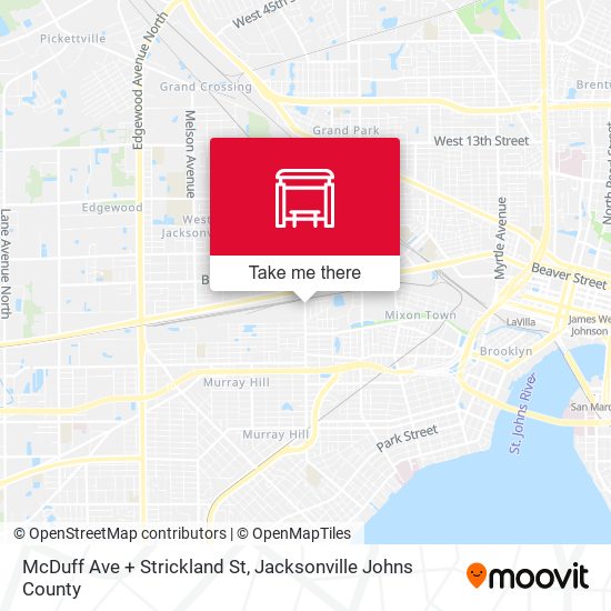 McDuff Ave + Strickland St map