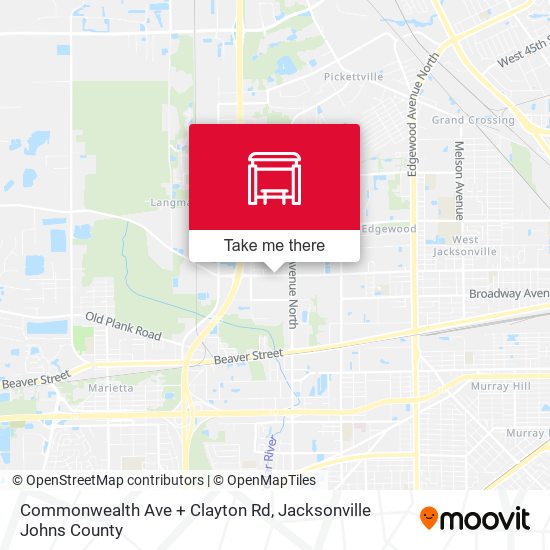 Commonwealth Ave + Clayton Rd map