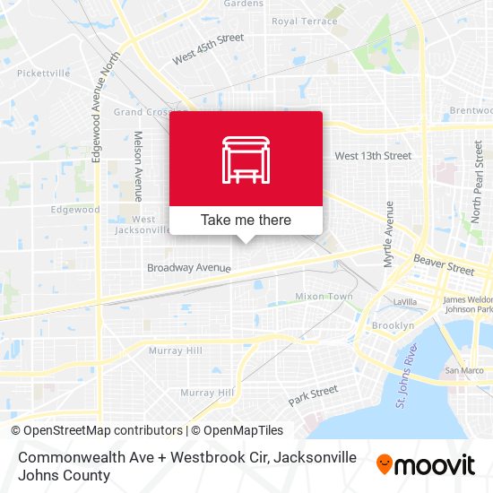 Commonwealth Ave + Westbrook Cir map