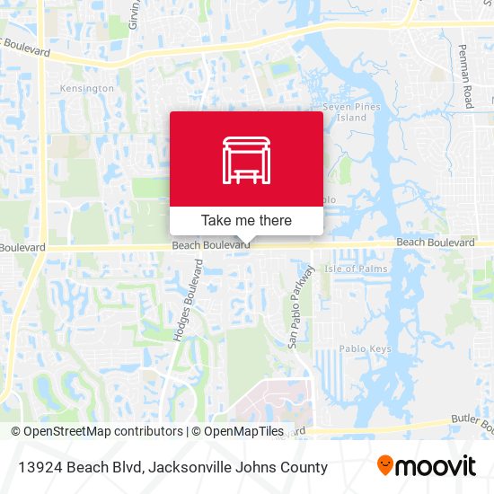 Mapa de 13924 Beach Blvd