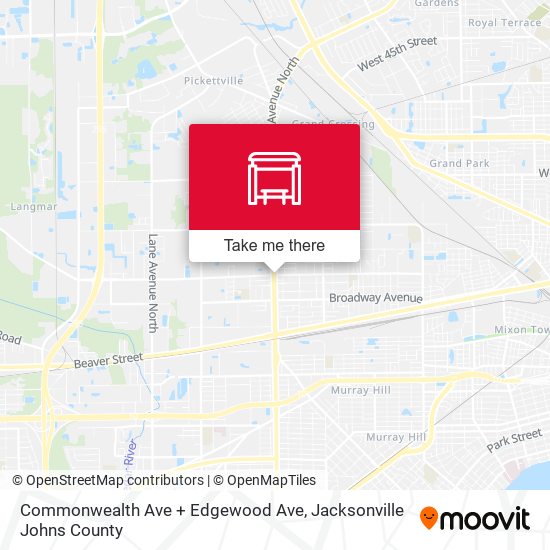 Commonwealth Ave + Edgewood Ave map