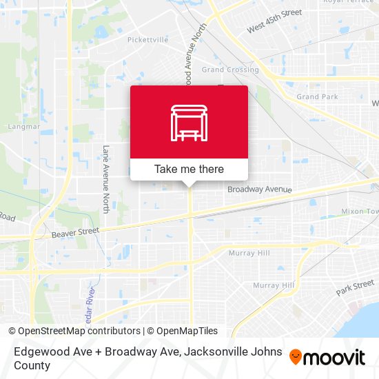 Edgewood Ave + Broadway Ave map