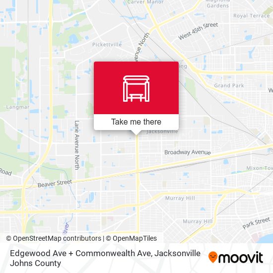 Edgewood Ave + Commonwealth Ave map