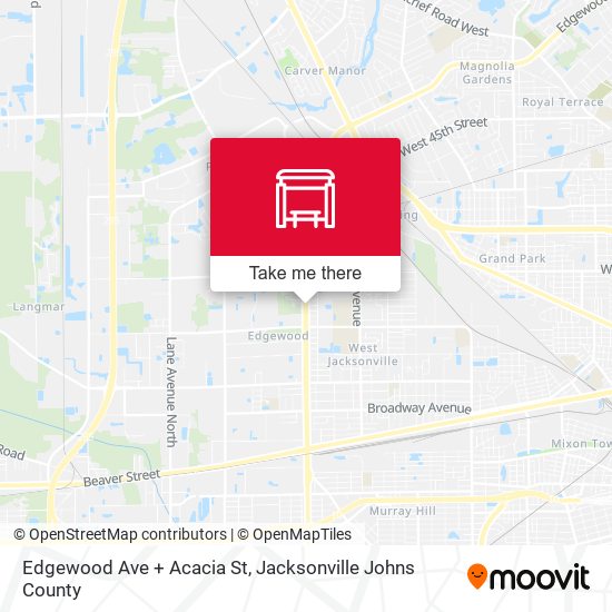 Edgewood Ave + Acacia St map