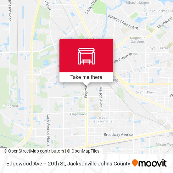Edgewood Ave + 20th St map