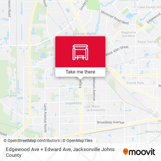 Mapa de Edgewood Ave + Edward Ave