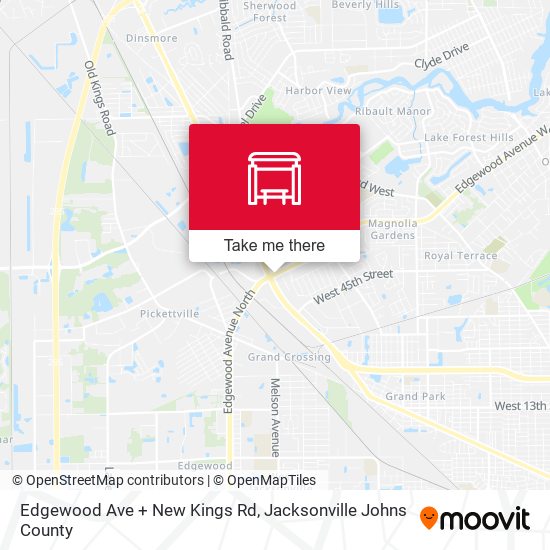 Edgewood Ave + New Kings Rd map