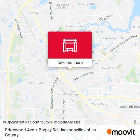 Edgewood Ave + Bagley Rd map
