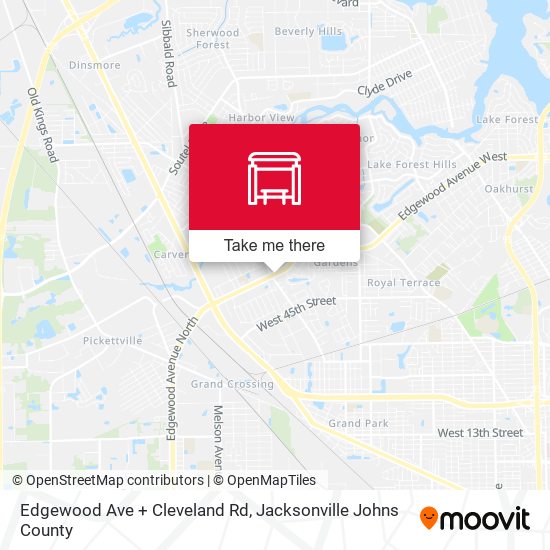 Edgewood Ave + Cleveland Rd map