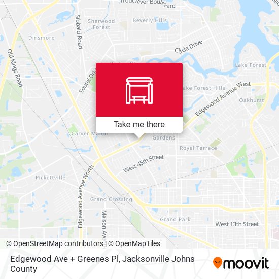 Edgewood Ave + Greenes Pl map