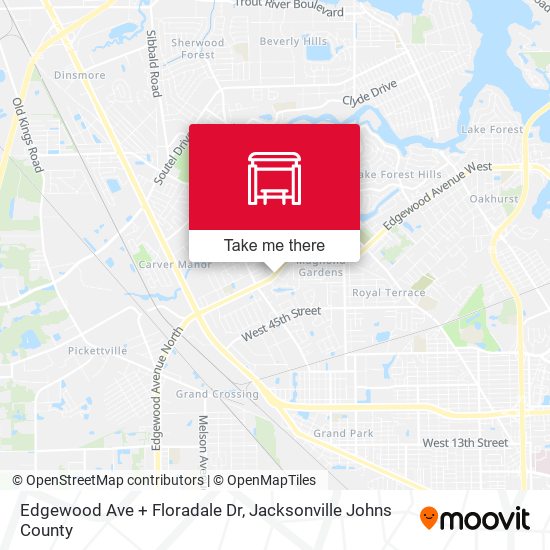 Edgewood Ave + Floradale Dr map