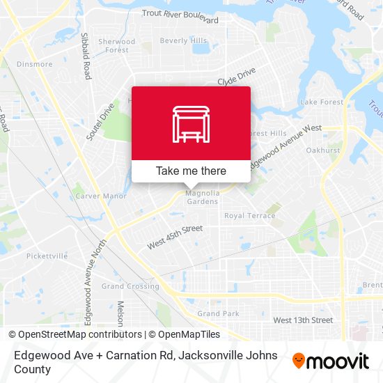 Mapa de Edgewood Ave + Carnation Rd
