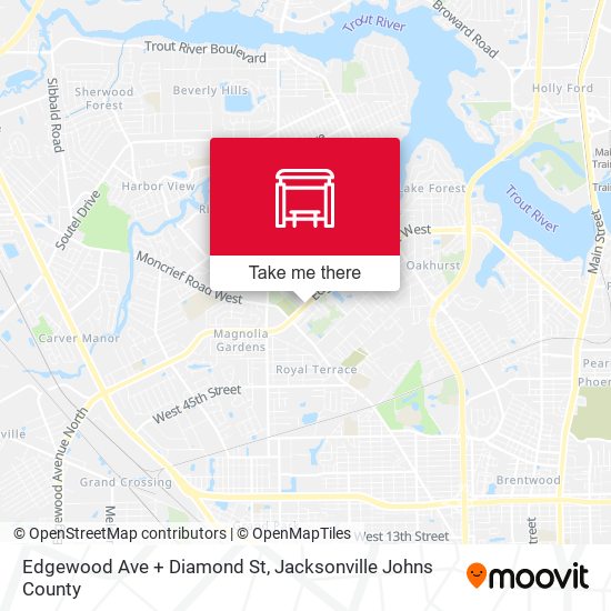 Edgewood Ave + Diamond St map