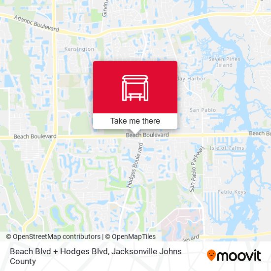 Beach Blvd + Hodges Blvd map