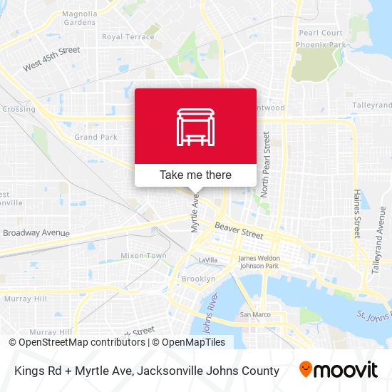 Kings Rd + Myrtle Ave map