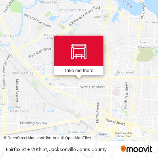 Fairfax St + 20th St map