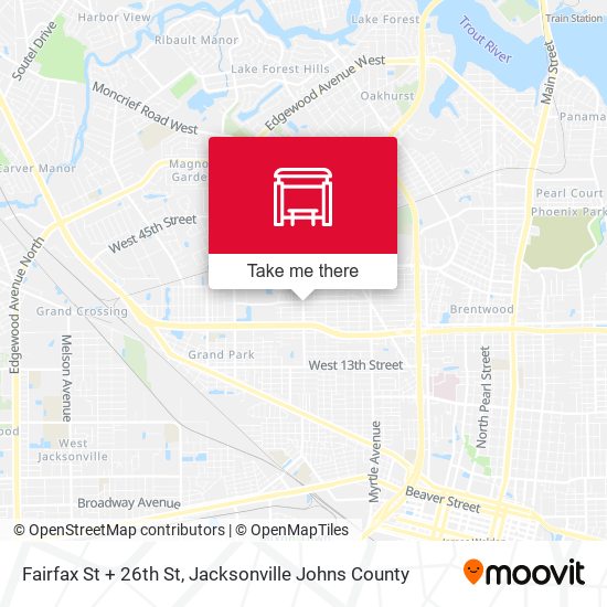 Fairfax St + 26th St map